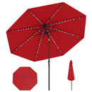 10 Feet Solar Patio Umbrella with 96 Multi-Colored Flowing LED Lights and Tilt Adjustment by LJGDeals