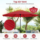 10 Feet Solar Patio Umbrella with 96 Multi-Colored Flowing LED Lights and Tilt Adjustment by LJGDeals