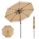 10 Feet Solar Patio Umbrella with 24 LED Lights for Yard by LJGDeals