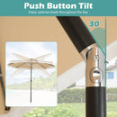 10 Feet Solar Patio Umbrella with 24 LED Lights for Yard by LJGDeals