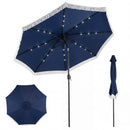10 Feet Solar Patio Umbrella with 24 LED Lights for Yard by LJGDeals