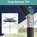 10 Feet Solar Patio Umbrella with 24 LED Lights for Yard by DirectDeals