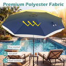 10 Feet Solar Patio Umbrella with 24 LED Lights for Yard by LJGDeals