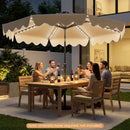 10 Ft Solar Patio Umbrella with LED Lights by LJGDeals