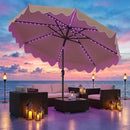 10 Ft Solar Patio Umbrella with LED Lights by LJGDeals