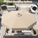 10 Ft Solar Patio Umbrella with LED Lights by DirectDeals