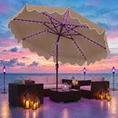 10 Ft Solar Patio Umbrella with LED Lights by LJGDeals