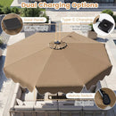 10 Ft Solar Patio Umbrella with LED Lights by LJGDeals