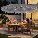 10 Ft Solar Patio Umbrella with LED Lights by LJGDeals