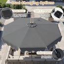 10 Ft Solar Patio Umbrella with LED Lights by LJGDeals