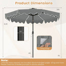 10 Ft Solar Patio Umbrella with LED Lights by LJGDeals