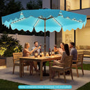 10 Ft Solar Patio Umbrella with LED Lights by LJGDeals
