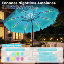 10 Ft Solar Patio Umbrella with LED Lights by LJGDeals