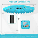 10 Ft Solar Patio Umbrella with LED Lights by LJGDeals