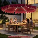 10 Ft Solar Patio Umbrella with LED Lights by LJGDeals