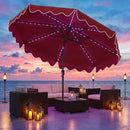 10 Ft Solar Patio Umbrella with LED Lights by DirectDeals