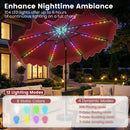10 Ft Solar Patio Umbrella with LED Lights by DirectDeals