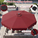 10 Ft Solar Patio Umbrella with LED Lights by DirectDeals