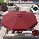 10 Ft Solar Patio Umbrella with LED Lights by LJGDeals