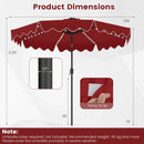 10 Ft Solar Patio Umbrella with LED Lights by DirectDeals
