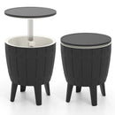 10 Gallon Cooler Bar Table Outdoor Coffee Table Ice Bucket with Telescopic Tabletop for Beer and Wine by LJGDeals