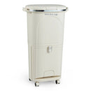 10 Gallon Kitchen Trash Can Double-Layer with Lid and 2 Removable Buckets-Beige by LJGDeals