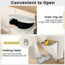 10 Gallon Kitchen Trash Can Double-Layer with Lid and 2 Removable Buckets-Beige by LJGDeals