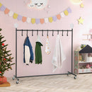 10-Hook Christmas Stocking Holder Stand on Wheels Freestanding Rack-Black by LJGDeals