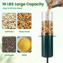 10 LBS Large Capacity Squirrel Proof Bird Feeder with Pole Mount and Baffle by LJGDeals