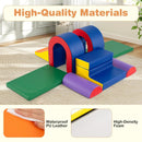 10-Piece Foam Climbing Blocks Soft PU Leather Play Gym Lightweight Baby Climber Structures-Multicolor by LJGDeals