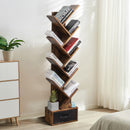 10-tier Tree Bookshelf with Drawer Free