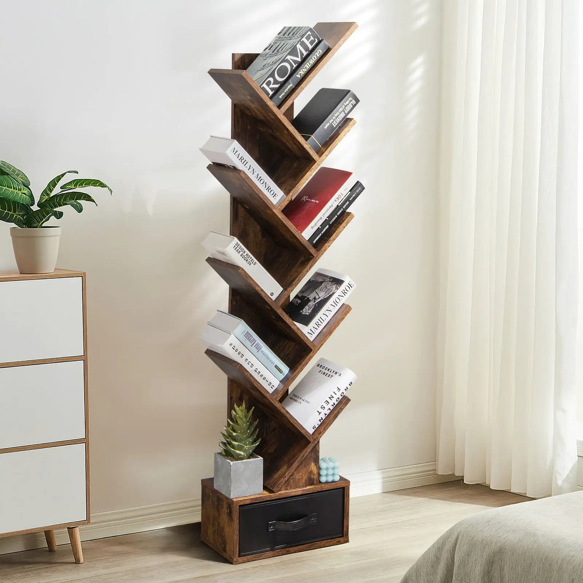 10-tier Tree Bookshelf with Drawer Free, photo 3 of 20