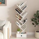 10-Tier Tree Bookshelf with Drawer and Anti-Tipping Kit by LJGDeals