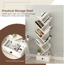 10-Tier Tree Bookshelf with Drawer and Anti-Tipping Kit by LJGDeals