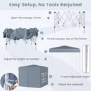10 X 10 FT Pop up Canopy Tent Outdoor Patio Commercial Sunshade Shelter with 4 Sidewalls by LJGDeals