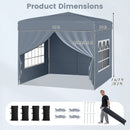 10 X 10 FT Pop up Canopy Tent Outdoor Patio Commercial Sunshade Shelter with 4 Sidewalls by LJGDeals