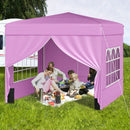 10 X 10 FT Pop up Canopy Tent Outdoor Patio Commercial Sunshade Shelter with 4 Sidewalls by LJGDeals