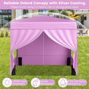 10 X 10 FT Pop up Canopy Tent Outdoor Patio Commercial Sunshade Shelter with 4 Sidewalls by LJGDeals