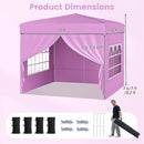 10 X 10 FT Pop up Canopy Tent Outdoor Patio Commercial Sunshade Shelter with 4 Sidewalls by LJGDeals