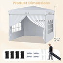 10 X 10 FT Pop up Canopy Tent Outdoor Patio Commercial Sunshade Shelter with 4 Sidewalls by LJGDeals