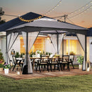 10 X 12 FT Patio Gazebo with Netting Walls with 4 Sandbags by LJGDeals