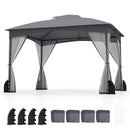 10 X 12 FT Patio Gazebo with Netting Walls with 4 Sandbags by LJGDeals