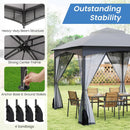 10 X 12 FT Patio Gazebo with Netting Walls with 4 Sandbags by LJGDeals