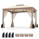 10 X 12 FT Patio Gazebo with Netting Walls with 4 Sandbags by LJGDeals