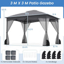 10 X 12 FT Patio Gazebo with Netting Walls with 4 Sandbags by LJGDeals