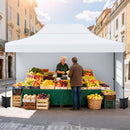 10 X 14 FT Pop up Canopy Tent Outdoor Patio Commercial Sunshade Shelter-White