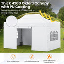 10 X 14 FT Pop up Canopy Tent Outdoor Patio Commercial Sunshade Shelter-White by LJGDeals