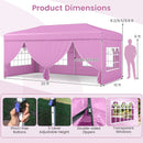 10 X 20 Feet Pop up Canopy Tent Instant Setup with 6 Sidewalls
