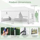 10 X 20 Feet Pop up Canopy Tent Instant Setup with 6 Sidewalls