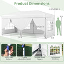 10 X 20 Feet Pop up Canopy Tent Instant Setup with 6 Sidewalls by LJGDeals